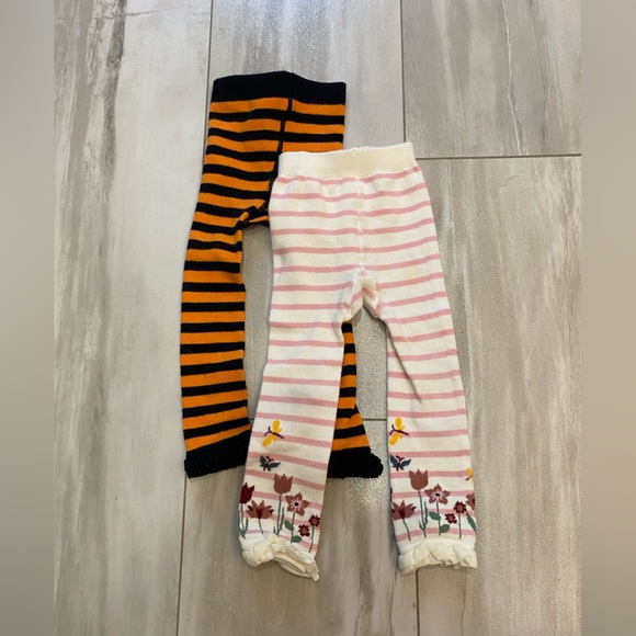 Ruffle Butts Striped Ruffle Footless Tights, Size 12-24 months - Picture 1 of 10